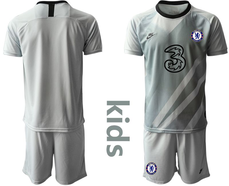 Youth 2020-2021 club Chelsea gray goalkeeper Soccer Jerseys->chelsea jersey->Soccer Club Jersey